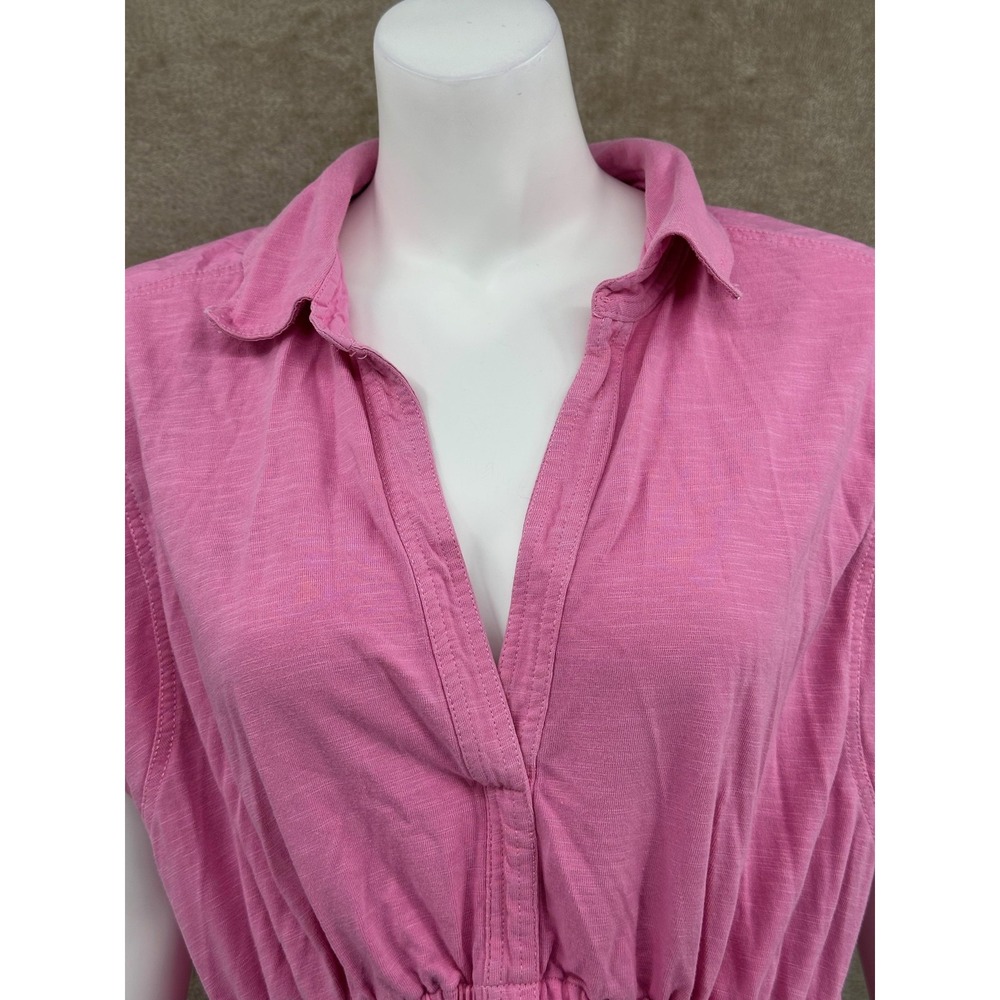 Anthropologie Dress Womens XL Pink Cutout Mini Summer Beach Vacation Pockets - Picture 2 of 11